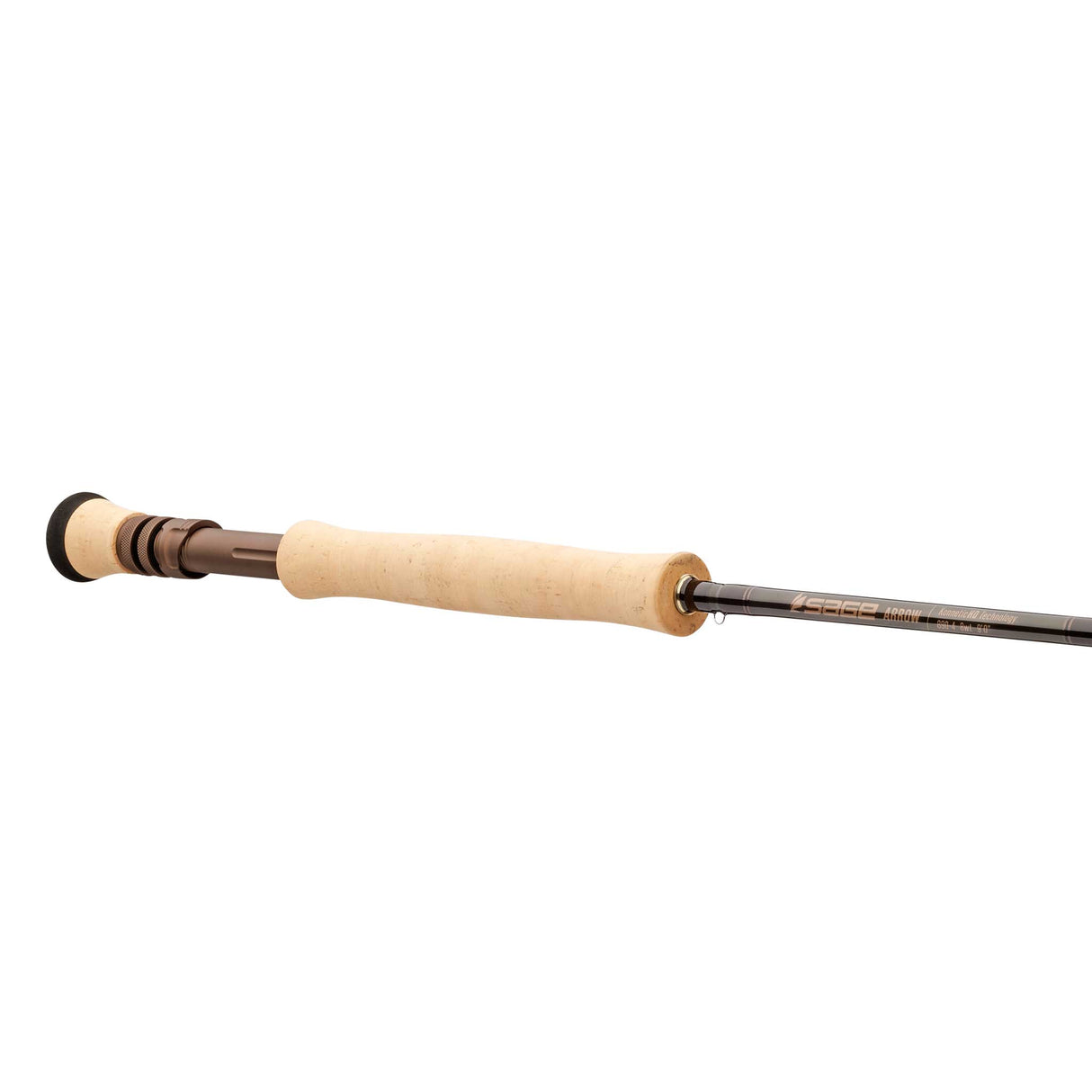 Sage Arrow fly rod — slim full-wells cork handle with cork and EVA fighting butt