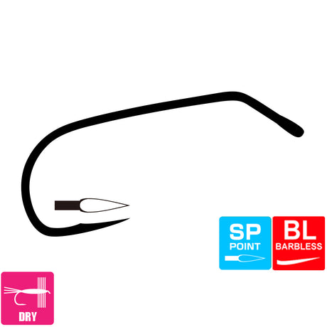 Tiemco TMC108SP-BL Fly Hooks
