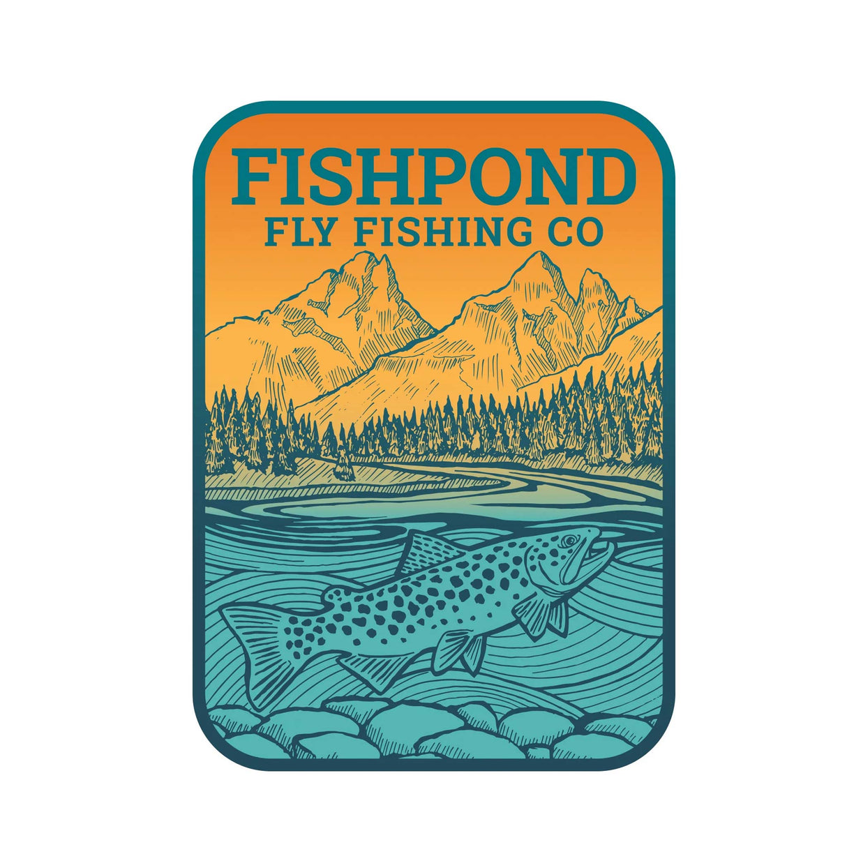 Fishpond Solitude Sticker - 5"