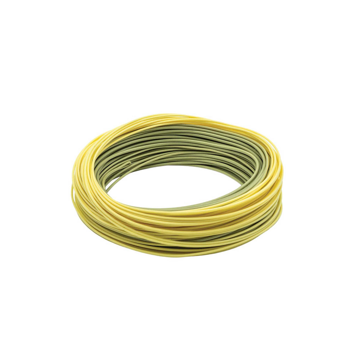 Scientific Anglers Mastery Trout GP fly line coil in green and tan