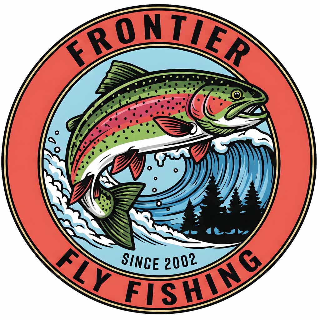 Frontier Fly Fishing Round Stickers Trout