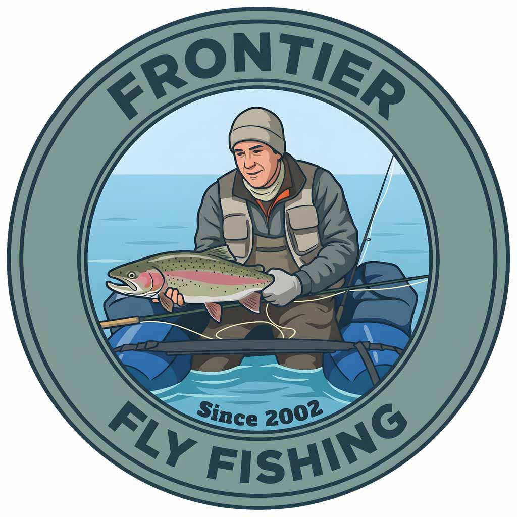 Frontier Fly Fishing Round Stickers Float Tubing