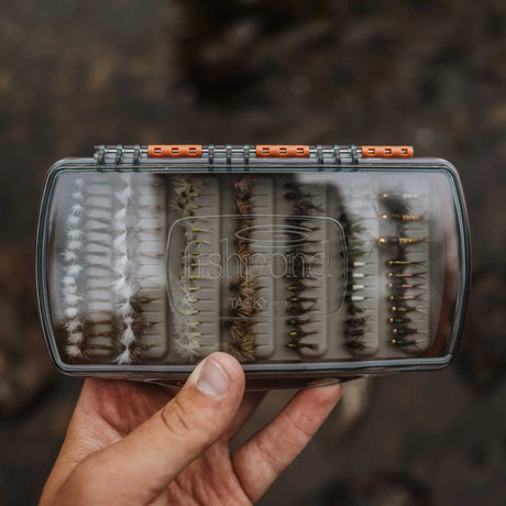 Tacky Pescador Fly Box - Medium - Clear with flies