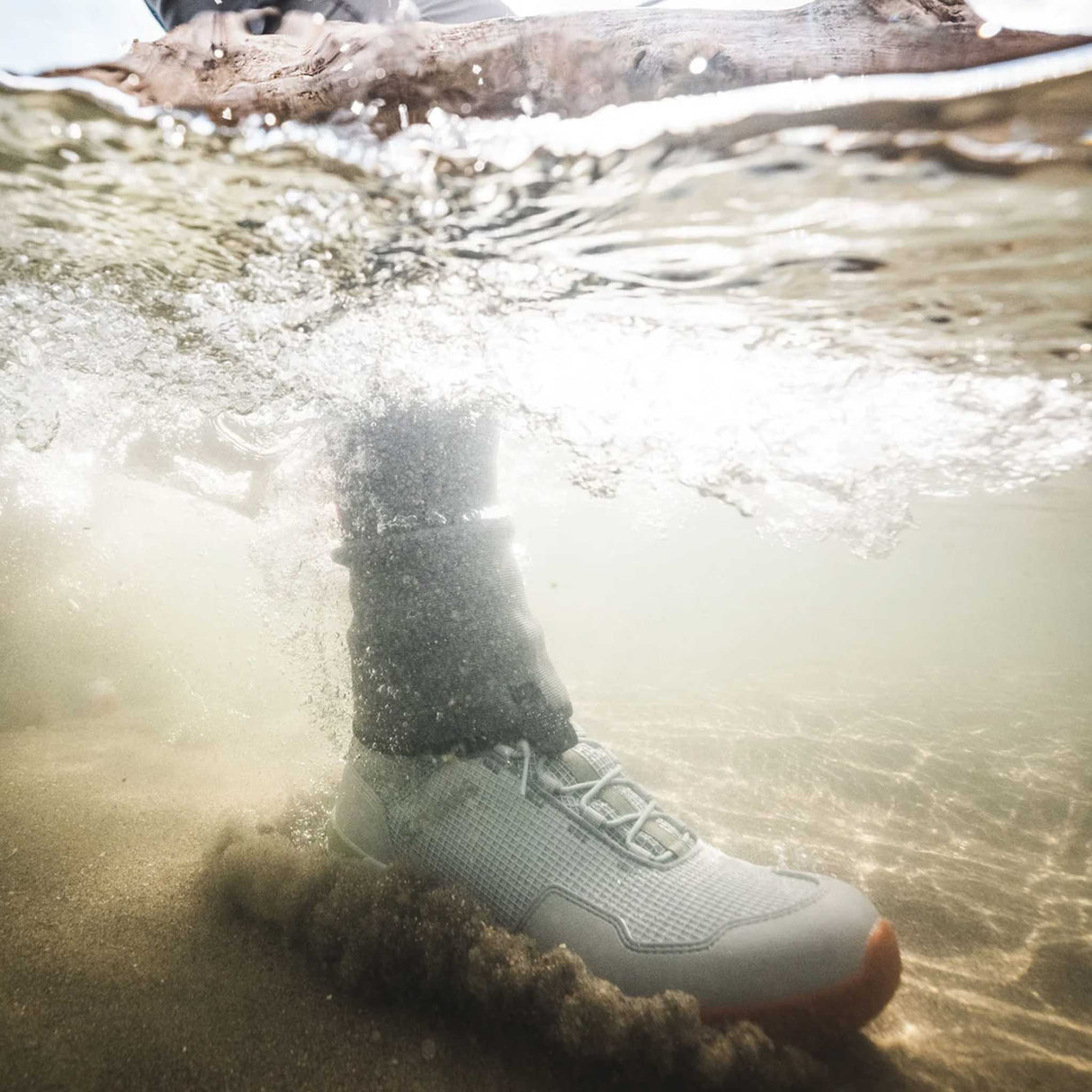 Simms Flats Sneaker Wading Boot On Foot